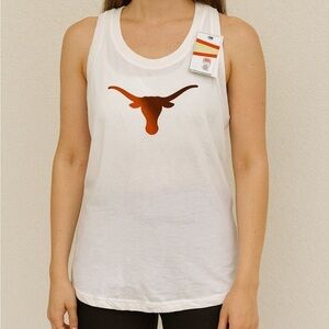 Nike University of Texas Longhorns Tank Top White Size L 100% Cotton